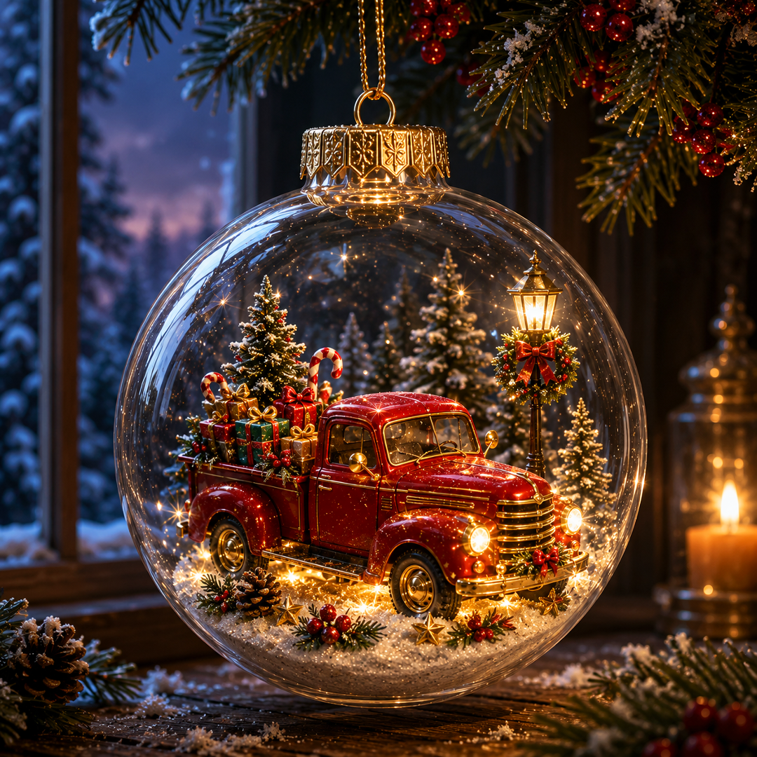 🎄🎄Limited time 50% OFF -✨ Glowing Christmas Story Ornament – Light-Up Mini Holiday Scene