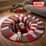 💀Christmas Eve-themed 3D Quilted Round Mat🎄