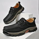 Men's Genuine Leather Slip-On Loafers with Arch Support
