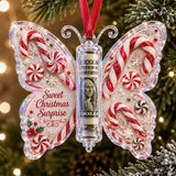 🦋 Christmas Butterfly Cash Gift Ornament