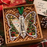 🦋 Christmas Butterfly Cash Gift Ornament