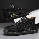 Men's Leather Lace-Up Mid-Top Walking Boots