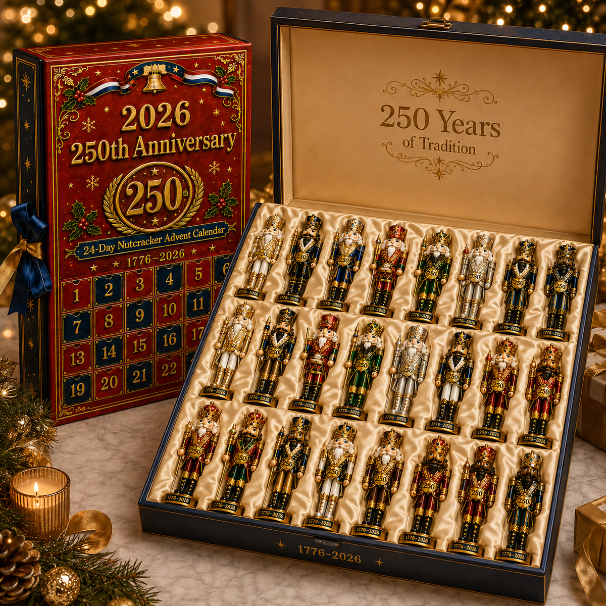 America 250th Anniversary Christmas Advent Calendar – 24 Heritage Keepsakes