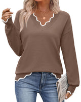 Trendy Fashion Lightweight Knit Tops (US Only)