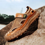 ⏰Last Day! 60% OFF 🔥Men's   Cowhide Breathable Mesh Sandals
