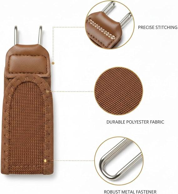👖Buckle-Free Invisible Elastic Belt - Flat Adjustable Stretch Fit for Jeans & Pants