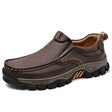 Men's Lightweight Breathable Leather Walking Loafers – Non-Slip