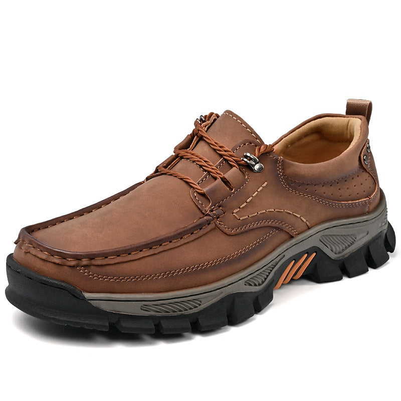 Men's Genuine Leather Slip-On Loafers with Arch Support