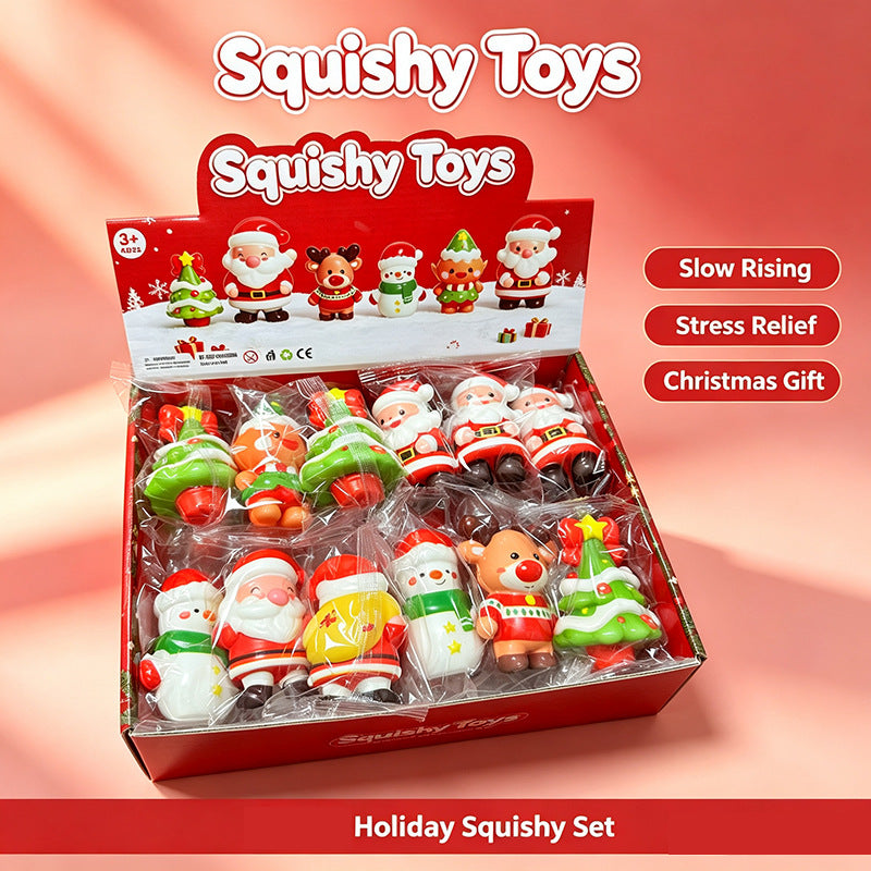 Slow-rising Christmas character squishy toy assortment