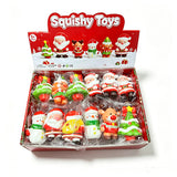 Individually wrapped assorted Christmas character squishy toys