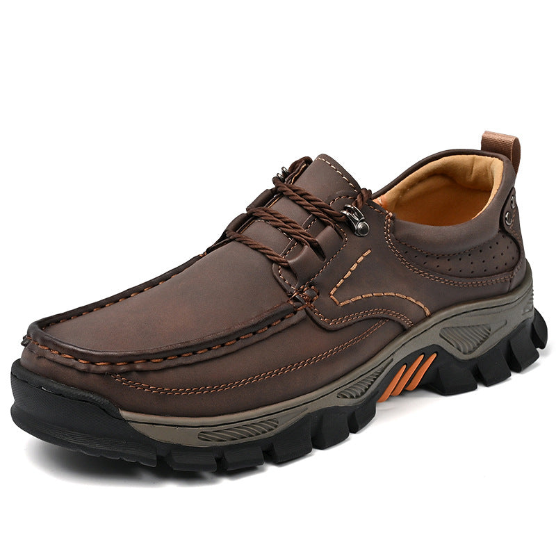 Men's Genuine Leather Slip-On Loafers with Arch Support