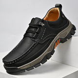 Men's Genuine Leather Slip-On Loafers with Arch Support