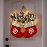 🎄 Lighted Christmas Mitten Wreath