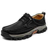 Men's Genuine Leather Slip-On Loafers with Arch Support