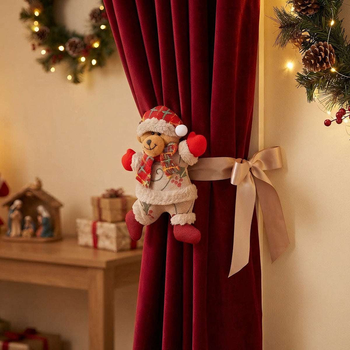 🎄 Christmas Character Curtain Tiebacks