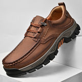 Men's Genuine Leather Slip-On Loafers with Arch Support