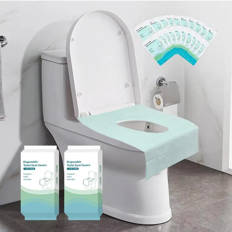 Extra-Large Waterproof Disposable Toilet Seat Covers - Non-Slip & Individually Wrapped