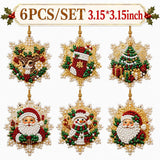 🎁🎄DIY Diamond Painting Christmas Ornaments Kit - Holiday Home Decor (6/12 Pcs)