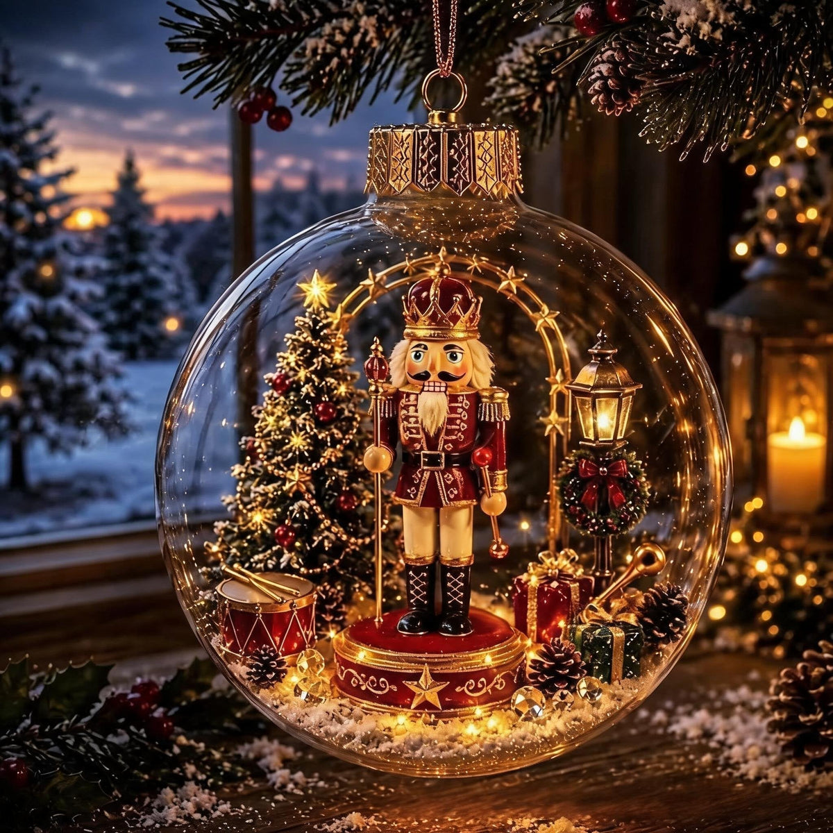 🎄🔮Light-Up Christmas Diorama Ornament – A Tiny Winter Wonderland🔮🎊