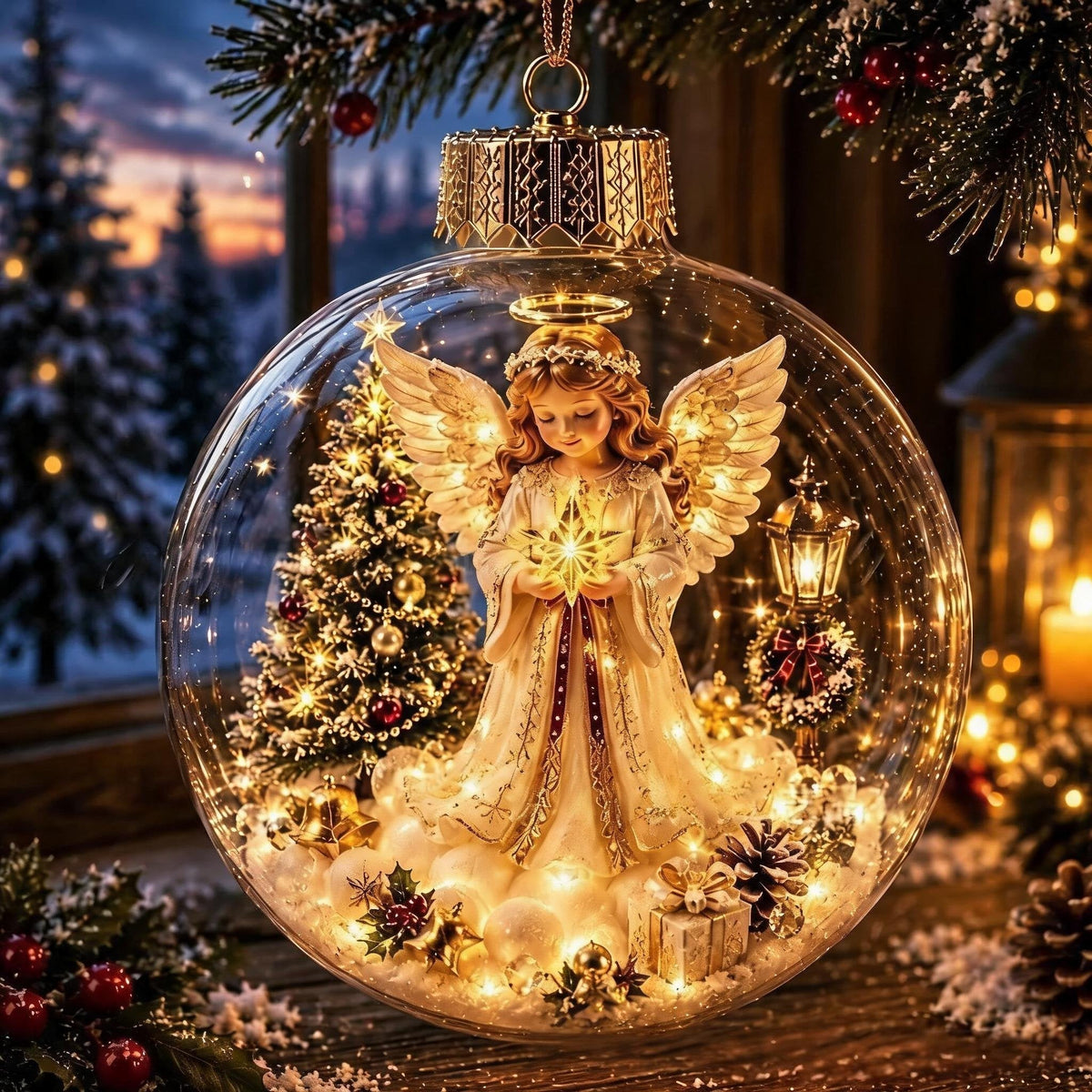 🎄🔮Light-Up Christmas Diorama Ornament – A Tiny Winter Wonderland🔮🎊