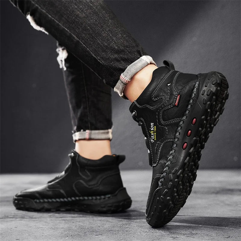 Men's Cowhide Composite-Toe Work Shoes