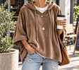 Veloura Oversized 3/4-Sleeve Velour Hoodie