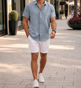 Light Blue Calder shirt in a polished city look