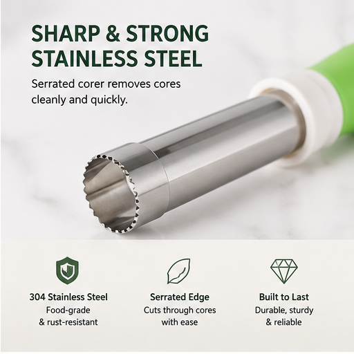 2-in-1 Stainless Steel Apple Peeler & Corer Tool - Effortless Fruit Prep