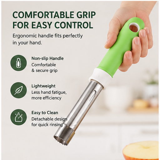 2-in-1 Stainless Steel Apple Peeler & Corer Tool - Effortless Fruit Prep