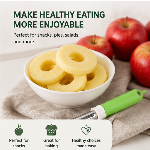 2-in-1 Stainless Steel Apple Peeler & Corer Tool - Effortless Fruit Prep