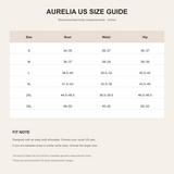 Aurelia recommended US body size guide in inches