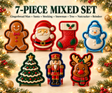 7-piece mixed Christmas mini pie mold set