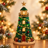 Christmas Tree lighted Christmas lighthouse - Aven Marque