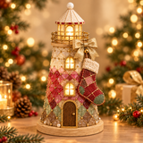 Cozy Stocking lighted Christmas lighthouse - Aven Marque