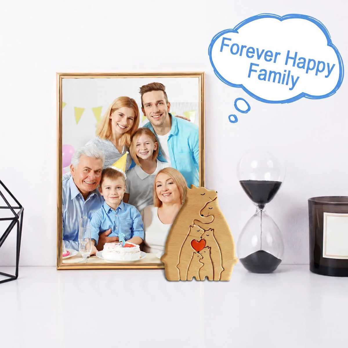 Personalized Wooden Bears Family Puzzle - Engrave yours today!