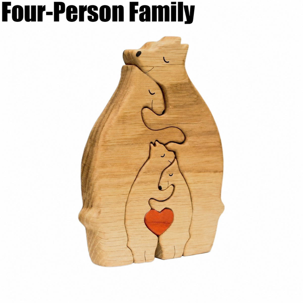 Personalized Wooden Bears Family Puzzle - Engrave yours today!