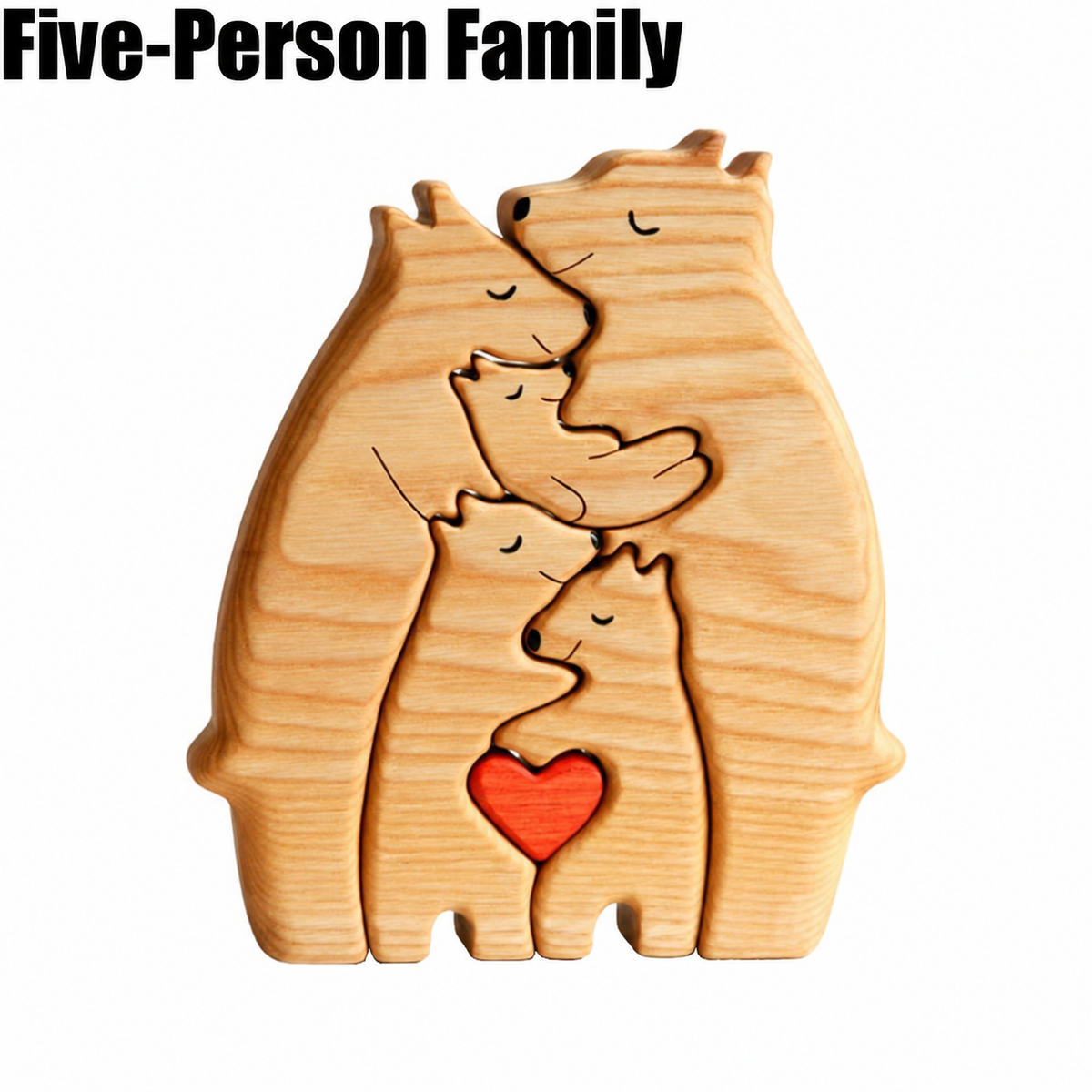 Personalized Wooden Bears Family Puzzle - Engrave yours today!