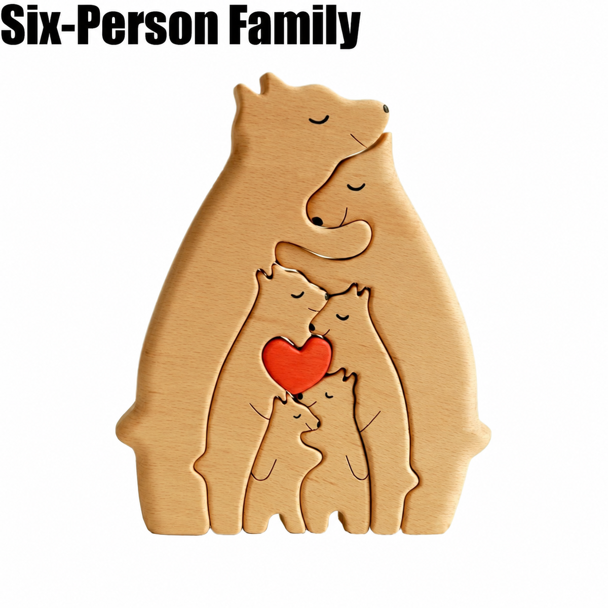 Personalized Wooden Bears Family Puzzle - Engrave yours today!