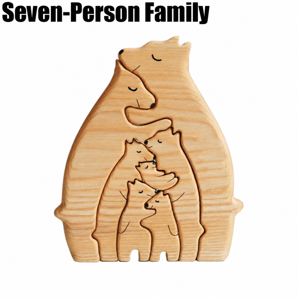 Personalized Wooden Bears Family Puzzle - Engrave yours today!