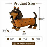 Pumpkin Dachshund decorative figurine