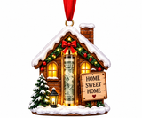 Christmas cabin cash holder ornament