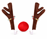 Brown 3-Piece Set reindeer car antler and nose kit
