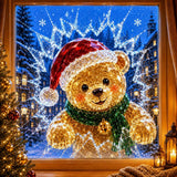 🎄 3D Crystal Christmas Window Decal