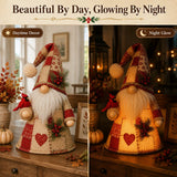 🐦 Patchwork Bird Gnome Light | Farmhouse Holiday Decor
