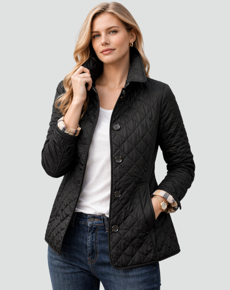 Women's Lightweight Quilted Button-Front Jacket
