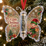 🦋 Christmas Butterfly Cash Gift Ornament