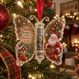 🦋 Christmas Butterfly Cash Gift Ornament