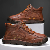 Men's Leather Lace-Up Mid-Top Walking Boots