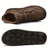 Men's Leather Lace-Up Mid-Top Walking Boots