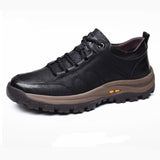 Men's Stitched Leather Arch-Support Walking Shoes